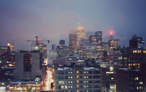 The bustling Toronto night.