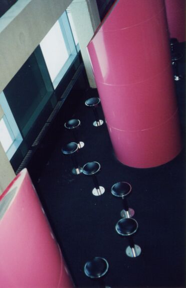 The stools in the Davis Centre form a sine wave pattern.